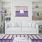 Purple Gingham & Stripe Wall Hanging Tapestry - IN CONTEXT