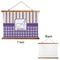 Purple Gingham & Stripe Wall Hanging Tapestry - Landscape - APPROVAL