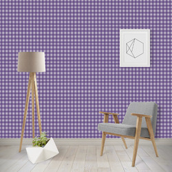 Purple Gingham & Stripe Wallpaper & Surface Covering (Peel & Stick - Repositionable)