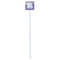 Purple Gingham & Stripe White Plastic Stir Stick - Double Sided - Square - Single Stick