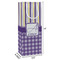 Purple Gingham & Stripe Wine Gift Bag - Dimensions