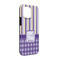 Purple Gingham & Stripe iPhone 13 Pro Tough Case -  Angle