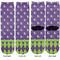 Astronaut, Aliens & Argyle Adult Crew Socks - Double Pair - Front and Back - Apvl