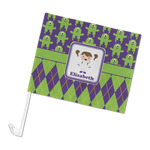 Astronaut, Aliens & Argyle Car Flag - Large (Personalized)