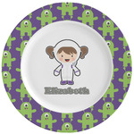 Astronaut, Aliens & Argyle Ceramic Dinner Plates (Set of 4) (Personalized)