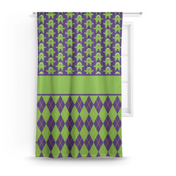 Astronaut, Aliens & Argyle Curtain Panel - Custom Size