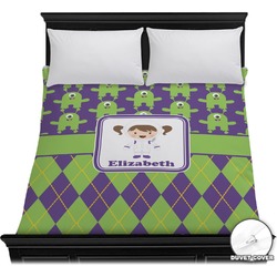 Astronaut, Aliens & Argyle Duvet Cover - Full / Queen (Personalized)