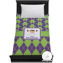 Astronaut, Aliens & Argyle Duvet Cover - Twin (Personalized)