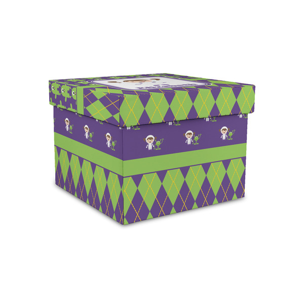 Custom Astronaut, Aliens & Argyle Gift Box with Lid - Canvas Wrapped - Small (Personalized)