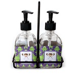 Astronaut, Aliens & Argyle Glass Soap & Lotion Bottle Set (Personalized)