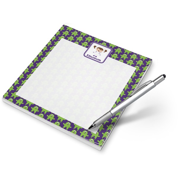 Custom Astronaut, Aliens & Argyle Notepad (Personalized)