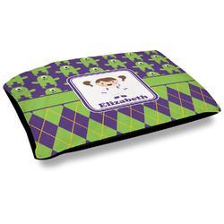 Astronaut, Aliens & Argyle Dog Bed w/ Name or Text