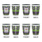 Astronaut, Aliens & Argyle Shot Glassess - Two Tone - Set of 4 - APPROVAL