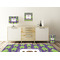 Astronaut, Aliens & Argyle Square Wall Decal Wooden Desk