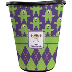 Astronaut, Aliens & Argyle Waste Basket - Double Sided (Black) (Personalized)