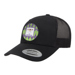 Astronaut, Aliens & Argyle Trucker Hat - Black (Personalized)