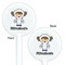 Astronaut, Aliens & Argyle White Plastic 5.5" Stir Stick - Double Sided - Round - Front & Back