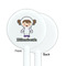 Astronaut, Aliens & Argyle White Plastic 5.5" Stir Stick - Single Sided - Round - Front & Back