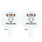 Astronaut, Aliens & Argyle White Plastic 7" Stir Stick - Double Sided - Round - Front & Back