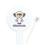 Astronaut, Aliens & Argyle Round Plastic Stir Sticks (Personalized)