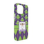 Astronaut, Aliens & Argyle iPhone Case - Plastic - iPhone 13 Pro (Personalized)