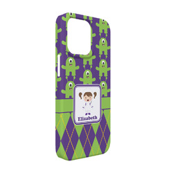 Astronaut, Aliens & Argyle iPhone Case - Plastic - iPhone 13 Pro (Personalized)