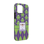 Astronaut, Aliens & Argyle iPhone Case - Rubber Lined - iPhone 13 Pro (Personalized)