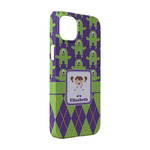 Astronaut, Aliens & Argyle iPhone Case - Plastic - iPhone 14 (Personalized)