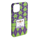 Astronaut, Aliens & Argyle iPhone Case - Plastic - iPhone 15 Plus (Personalized)