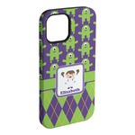 Astronaut, Aliens & Argyle iPhone Case - Rubber Lined - iPhone 15 Plus (Personalized)