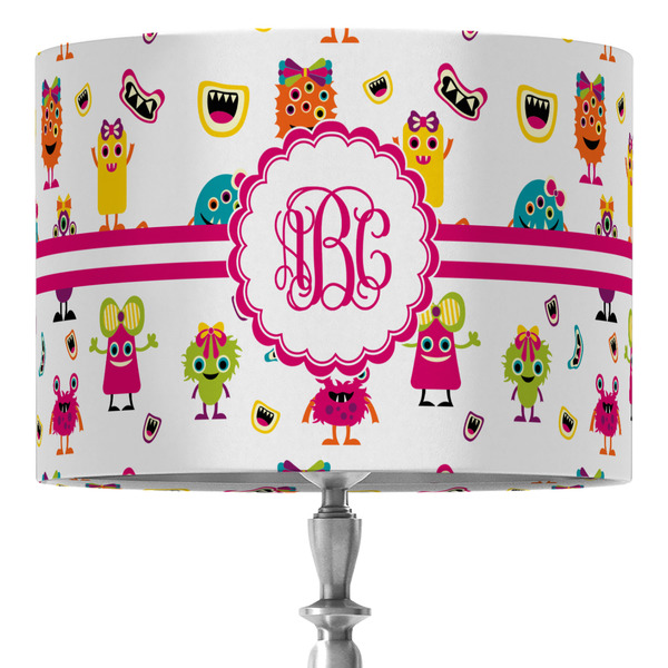 Custom Girly Monsters 16" Drum Lamp Shade - Fabric (Personalized)