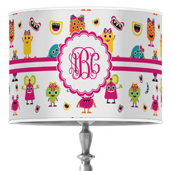 Girly Monsters 16" Drum Lamp Shade - Poly-film (Personalized)
