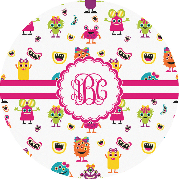 Custom Girly Monsters Multipurpose Round Labels - 3" (Personalized)