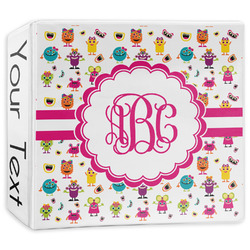 Girly Monsters 3-Ring Binder - 3 inch (Personalized)