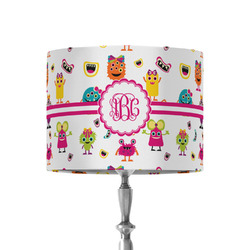 Girly Monsters 8" Drum Lamp Shade - Fabric (Personalized)