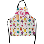 Girly Monsters Apron With Pockets w/ Monogram