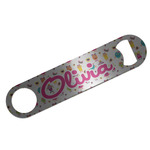 Girly Monsters Bar Bottle Opener - Silver w/ Monogram