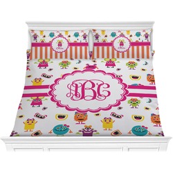 Girly Monsters Comforter Set - King (Personalized)