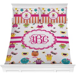 Girly Monsters Comforter Set - Full / Queen (Personalized)