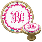 Girly Monsters Cabinet Knob - Gold (Personalized)