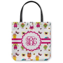 Girly Monsters Canvas Tote Bag (Personalized)