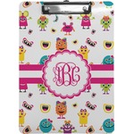 Girly Monsters Clipboard (Personalized)