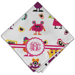 Girly Monsters Cloth Dinner Napkin - Single w/ Monogram