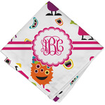 Girly Monsters Cloth Napkin w/ Monogram