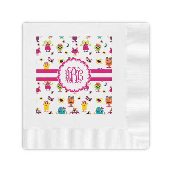 Custom Girly Monsters Coined Cocktail Napkins (Personalized)