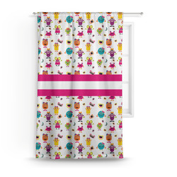 Girly Monsters Curtain Panel - Custom Size