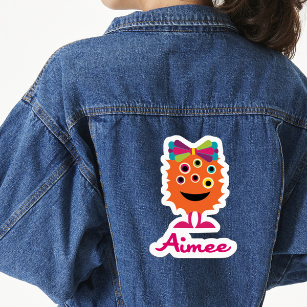 Custom Girly Monsters Twill Iron On Patch - Custom Shape - 2XL - Set of 4 (Personalized)