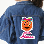 Girly Monsters Twill Iron On Patch - Custom Shape - 3XL - Set of 4 (Personalized)