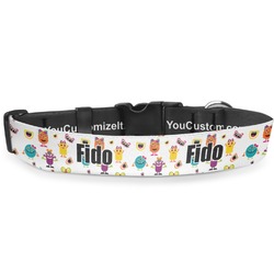 Girly Monsters Deluxe Dog Collar - Small (8.5" to 12.5") (Personalized)