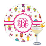 Girly Monsters Printed Drink Topper - 3.25" (Personalized)